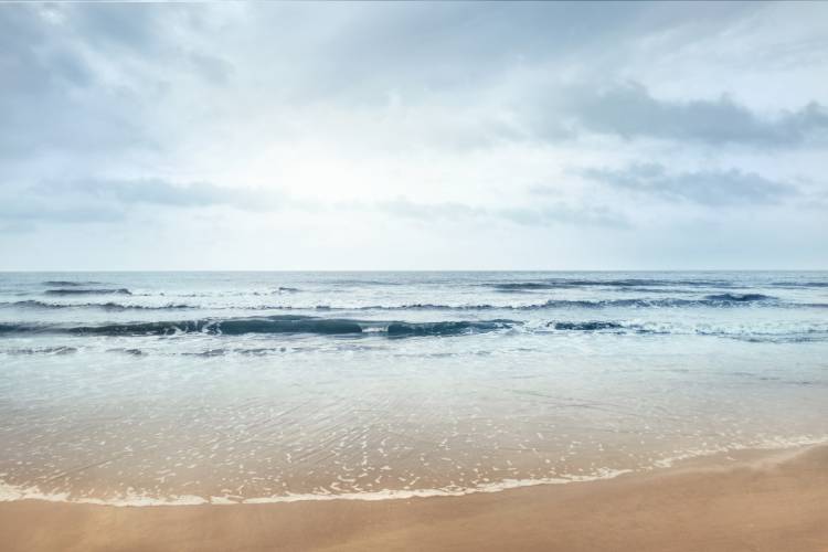 waves on beach